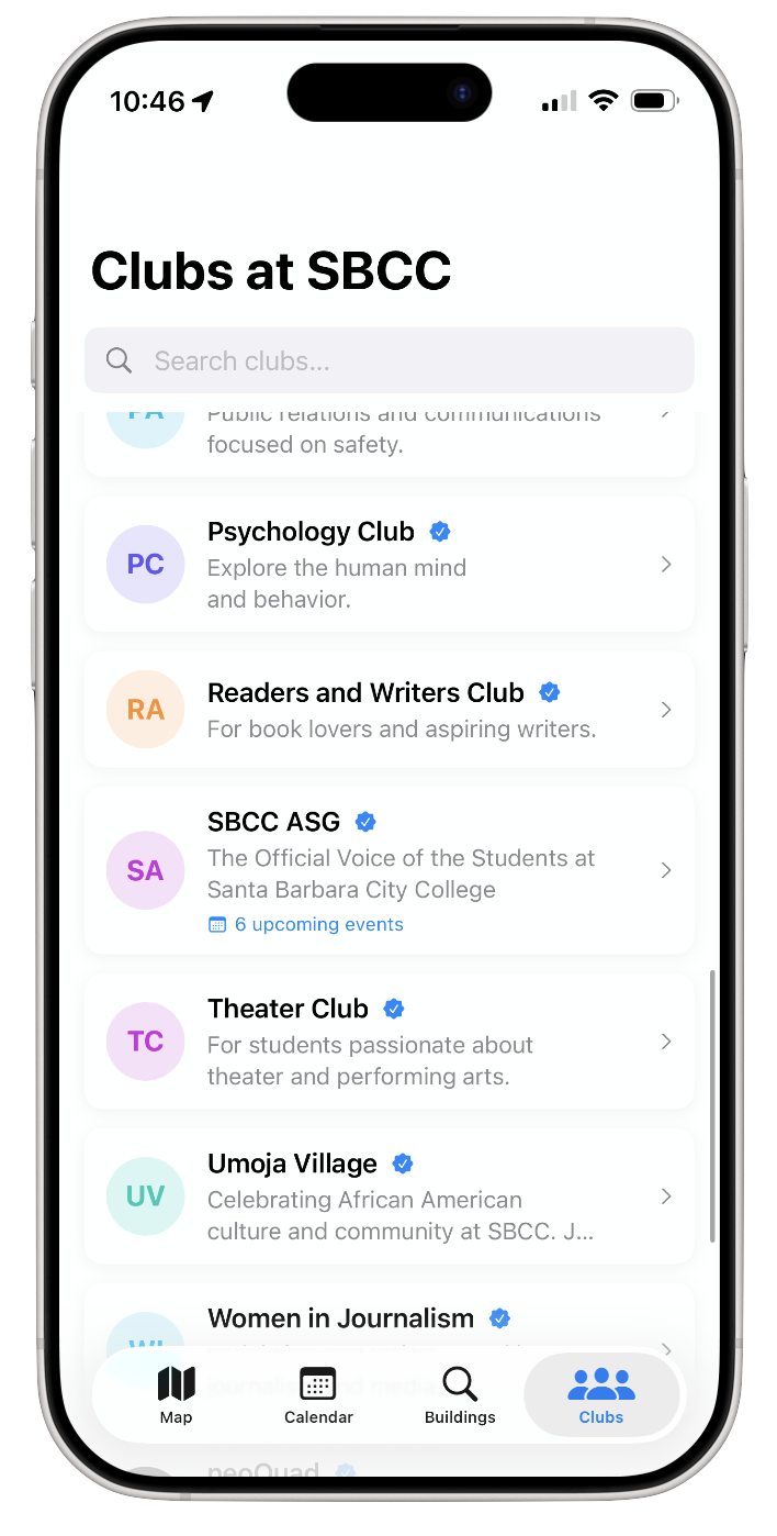 Clubs directory